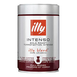 illy 意利 意式拼配深度烘焙 纯黑咖啡粉250g*2双罐装 意大利进口
