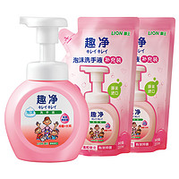 PLUS會員：LION 獅王 趣凈 抑菌泡沫洗手液 水潤爽膚香型（瓶裝250ml+替換裝200ml*2）