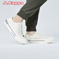 Kappa 卡帕 串标帆布鞋情侣男女厚底板鞋运动鞋休闲小白鞋滑板鞋