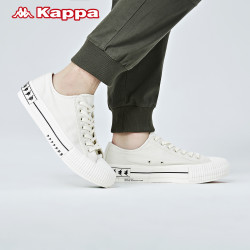 Kappa 卡帕 串标帆布鞋情侣男女厚底板鞋运动鞋休闲小白鞋滑板鞋