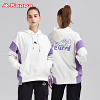 Kappa 卡帕 套头帽衫女落肩动卫衣休闲拼接外套K0B22MT84