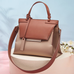 aokang奥康手提包女新款牛皮包包女大容量托特包单肩斜挎包女包