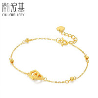 潮宏基 女士足金手链 SCG30003720 约3.45g