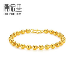 CHJ JEWELLERY 潮宏基 女士足金转运珠手链 SCG30003376 约10.35g