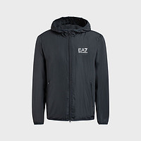 EA7 22春夏新品 阿玛尼男士连帽纯色休闲时尚百搭左胸logo外套
