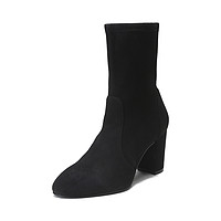 限尺码：STUART WEITZMAN SW女鞋 YULIANA系列休闲短靴8厘米粗中跟女靴
