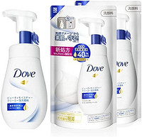 Dove 多芬 美容保湿泡沫洁面乳+替换装 160ml+140ml×2个 + 赠品