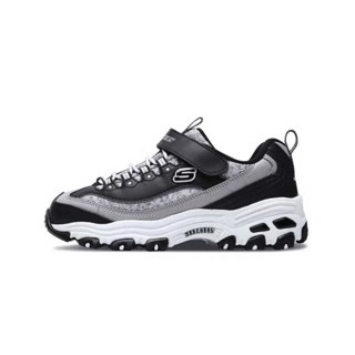 SKECHERS 斯凯奇 D'LITES系列 664094L/BKW 儿童休闲运动鞋 黑色/白色 27.5码