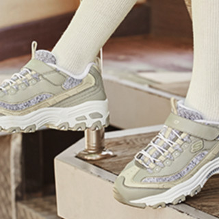 SKECHERS 斯凯奇 D'LITES系列 664094L/GRY 儿童休闲运动鞋 灰色 28.5码