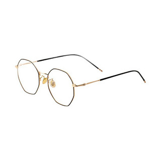 潮库 1898 黑金色纯钛眼镜框+1.61折射率 防蓝光镜片