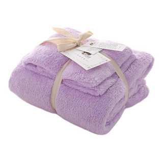 OUMASHI 欧马仕 毛巾浴巾套装 2件套 450g 紫色