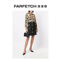 MOSCHINO 女士高腰粗花呢半身裙FARFETCH发发奇