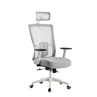 泉枫 S166-02 人体工学电脑椅 白灰色