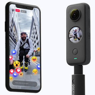 Insta360 ONE X2 口袋全景运动相机 黑色