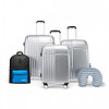 AMERICAN TOURISTER 美旅 BENISON系列 旅行箱背包U型枕套装 TG1 5件套(20英寸+25英寸+28英寸) 银色