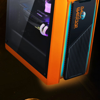 ThundeRobot 雷神 黑武士4+ 宫里的世界虎将联名款 十二代酷睿版 游戏台式机 橙色（酷睿i9-12900KS、RTX 3090 24G、64GB、2TB SSD+4TB HDD、水冷）