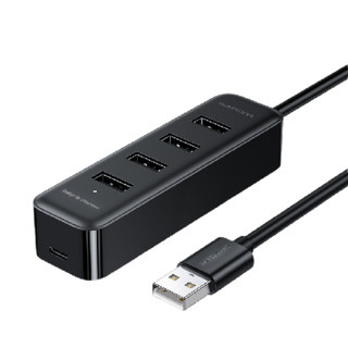 SMARTDEVIL 闪魔 USB2.0集线器 一分四 0.25m 炫亮黑