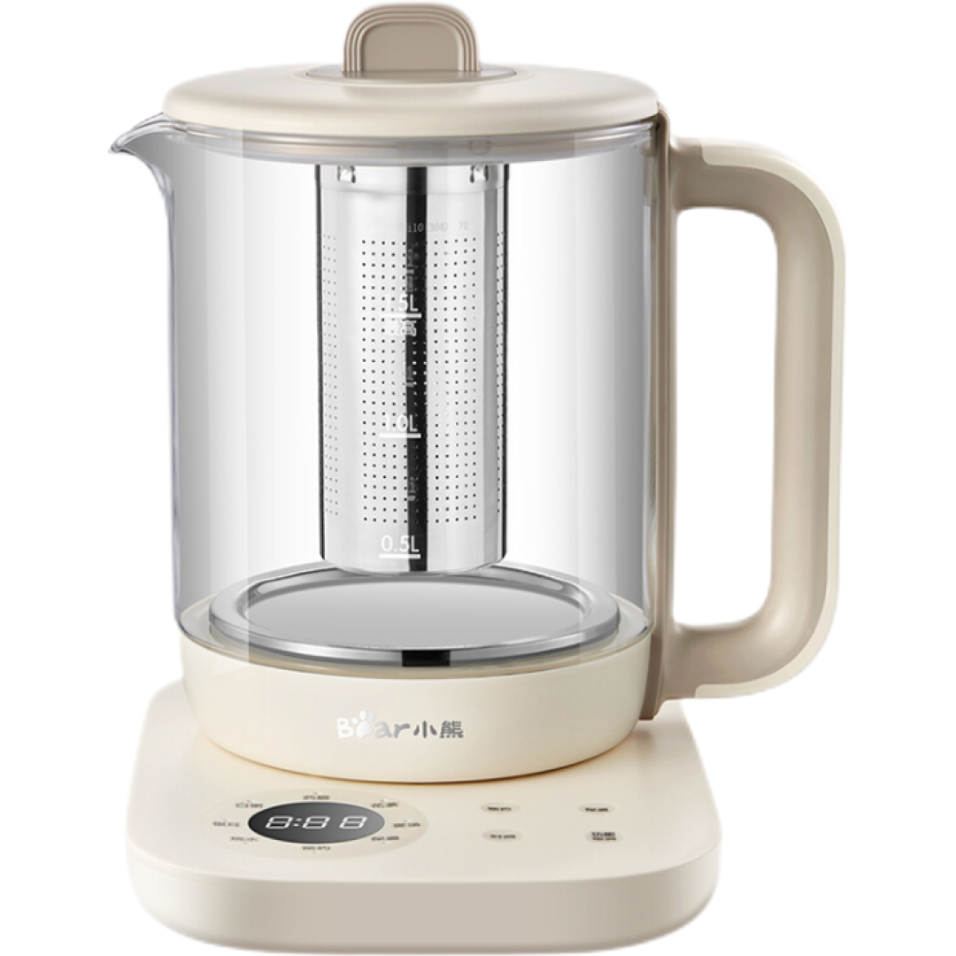 小熊养生壶家用多功能办公室小型玻璃煮茶器泡茶花茶烧水壶煮茶壶