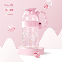 PLUS会员：THERMOS 膳魔师 秘密花园系列 玻璃冷水壶 800ml 芍药粉