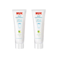 NUK 无氟儿童牙膏 苹果香蕉味 50ml*2只