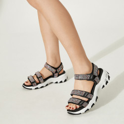 skechers斯凯奇女鞋夏凉鞋可外穿透气运动凉鞋熊猫鞋女凉鞋子