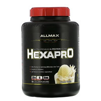 ALLMAX Hexapro 六重矩阵缓释增肌蛋白粉 法国香草味 5磅(2.27千克)