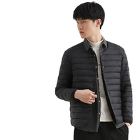YAYA 鸭鸭羽绒服 男士短款羽绒服 DRD07A0010 黑色 L