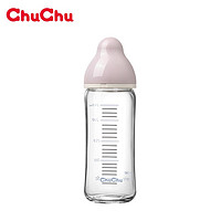 CHUCHU BABY 啾啾 chuchu/啾啾 新生儿童马卡龙玻璃宽口奶瓶240ml