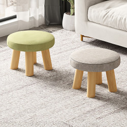 melenmesun美临美现小凳子实木家用小椅子时尚换鞋凳圆凳成人沙发凳矮