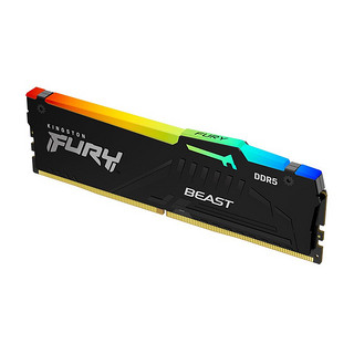 Kingston 金士顿 FURY Beast野兽系列 DDR5 5200MHz RGB 台式机内存 灯条 黑色 8GB KF552C40BBA-8