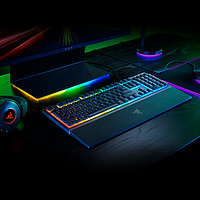 RAZER 雷蛇 雨林狼蛛V3 104键 有线机械键盘 黑色 RAZER轻机械轴 RGB