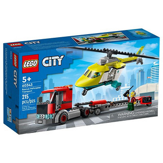 LEGO 乐高 City城市系列 60343 救援直升机运输车