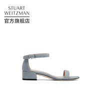 Stuart Weitzman/SW NUDISTJUNE 夏季仙女风经典一字带粗方跟凉鞋