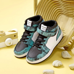 harson 哈森 童鞋男女童3-12岁中大童高帮时尚休闲板鞋