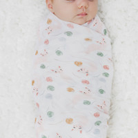 Lulujo Baby Lulujo初生婴儿包被新生宝裹布包巾襁褓防惊跳产房纱布浴巾春夏秋