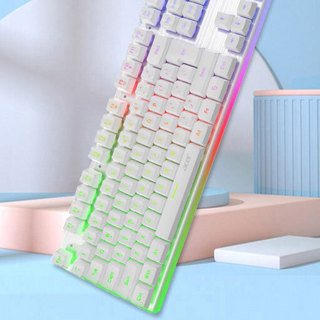 acer 宏碁 OKW130 104键 有线薄膜键盘 白色 混光