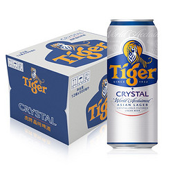 Tiger 虎牌啤酒 虎牌晶纯拉罐啤酒 500ml*12听