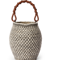 LOEWE 罗意威 纸和牛皮革 Jiseung Bucket 手袋