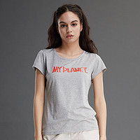 KROCEUS 地球科学家 女修身速干透气印花T恤