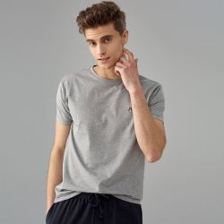 hushpuppies暇步士速干透气基础简约纯棉男士短袖t恤