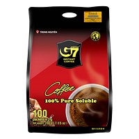 G7 COFFEE G7 美式纯黑咖啡100包 送杯送勺