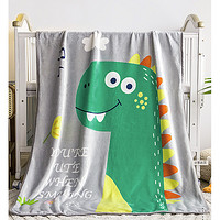 PLUS会员：OUYUN 欧孕 婴儿毛毯 可爱恐龙 100*140cm