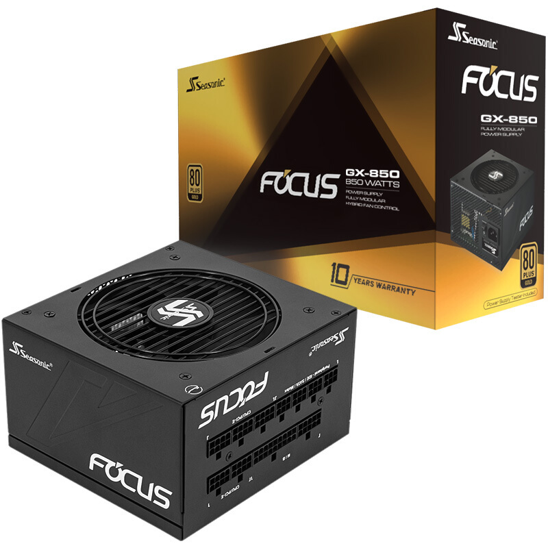 seasonic 海韵 FOCUS GX-850 金牌（90%）全模组ATX电源 850W 黑色