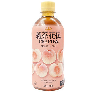 可口可乐 日本进口可口可乐红茶花传CRAFTEA桃子味红茶花伝蜜桃蜂蜜饮料茶饮品440ml*4瓶