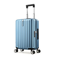 Samsonite 新秀丽 行李箱时尚竖条纹拉杆箱旅行箱浅蓝色20英寸登机箱GU9*11001