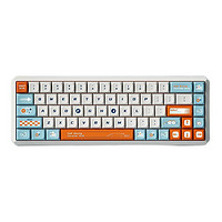 MOTOSPEED 摩豹 K5Gulf Racing抹橙蓝联名定制版 68键 双模机械键盘 白色 TTC静音红轴 RGB