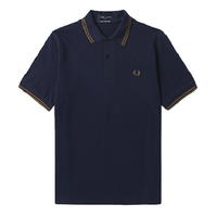 FRED PERRY 佛莱德·派瑞 M12系列 男士短袖POLO衫 FPXPODM12XXXM-BLH 军蓝色 44