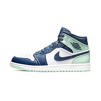 AIR JORDAN 正代系列 Air Jordan 1 Mid 男子篮球鞋 554724-413 蓝绿色 42