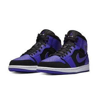 AIR JORDAN 正代系列 Air Jordan 1 Mid 男子篮球鞋 554724-051 黑紫 48.5