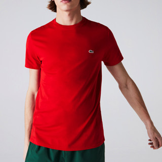 LACOSTE 拉科斯特 男士圆领短袖T恤 TH6709 红色 XS